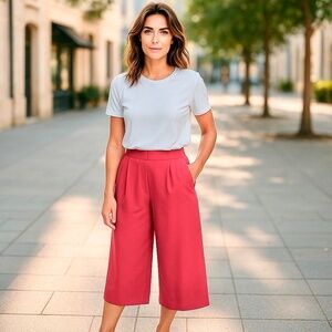 NORTON McNaughton Pant Wide Leg Capri Coral Sz 6​